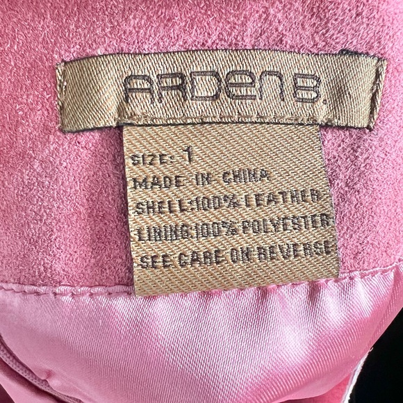 Vintage Pink Genuine Suede Mini Skirt - Picture 3 of 6